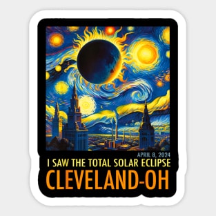 I saw the total eclipse Cleveland Ohio Sticker